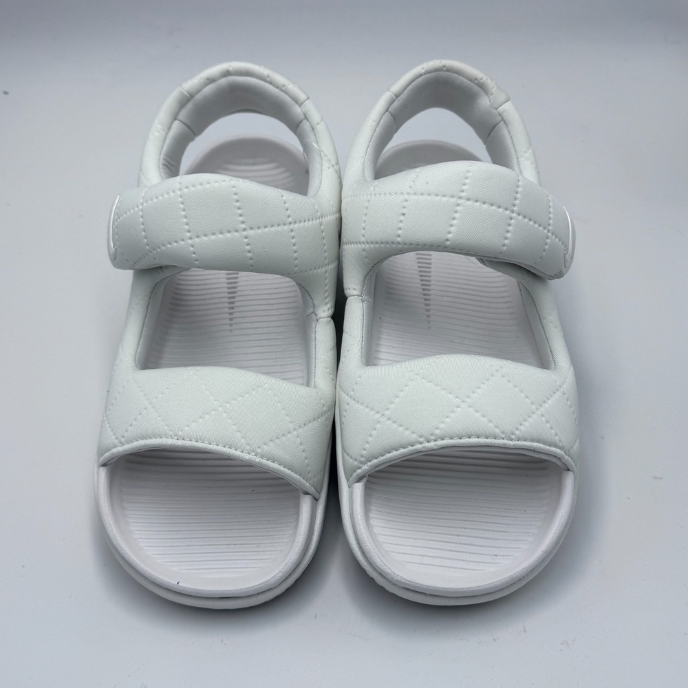 Nike Icon Classic Quilted Calm Phantom Off White Sandals HJ9000-001 Womens 6